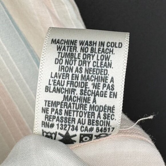 Cloth & Stone Womens Sleeveless Striped Dress S Pastel Blue & Pink Button Accent - Picture 8 of 13